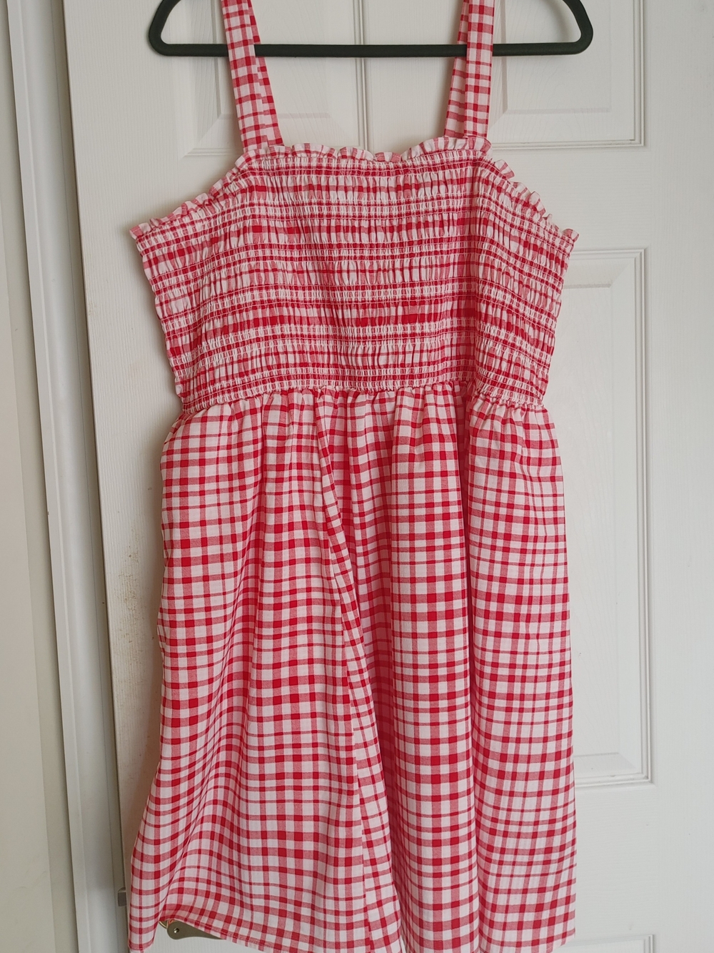 Torrod Smocked Red Gingham Dress - Picture 3 of 4